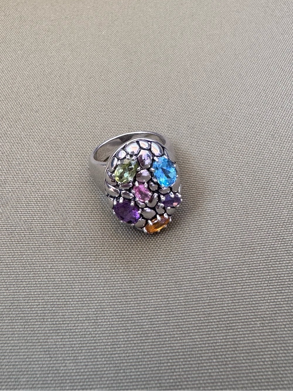 EFFY Multicolor Gemstone Cluster Ring - Vibrant Crystal Cocktail Ring